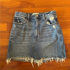 Abercrombie & Fitch Curve Love High Rise Denim Skirt